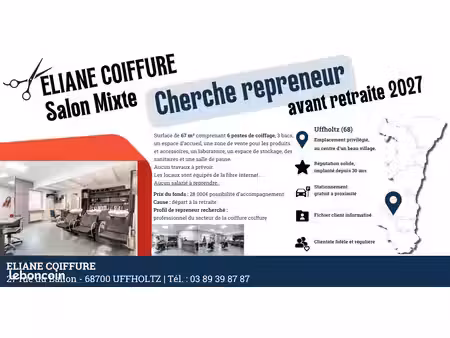 salon de coiffure et esthétique - bail et fond de commerce