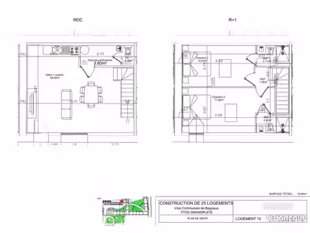 ferme 3 pièces 80 m²