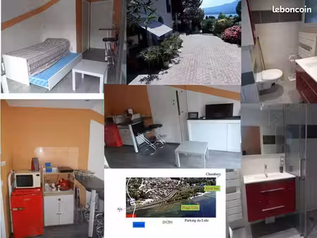 studio étudiant en location au bord du lac du bourget