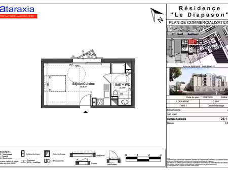 appartement 1 pièces 26 m² à louer tours 37100 ? | era immobilier