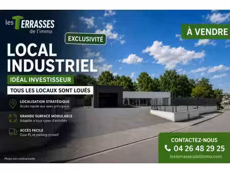 locaux d'activités professionnels d'une surface totale de 495m2 avec parking