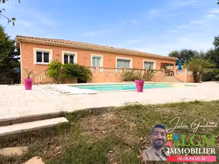 nozières – maison de plain-pied 4 chambres  piscine & garage ☀️
