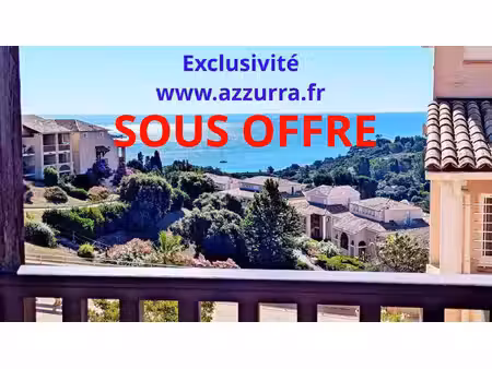 sous offre agay cap esterel 2 pièces vue mer panoramique large terrasse ensoleillée. parki