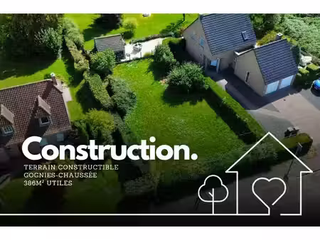 achat terrain 386m² gognies chaussee 59600