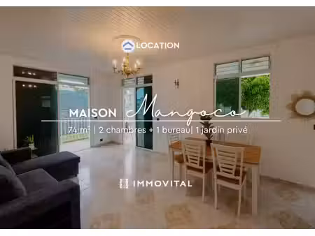 location maison 4 pièces 74m² ste anne 97180