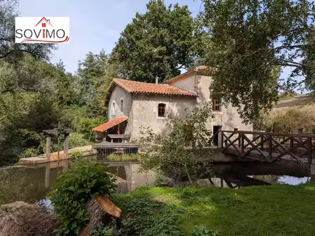 bien rare : cadre exceptionel  bord de charente  ancien moulin avec maison à rafraichir ..