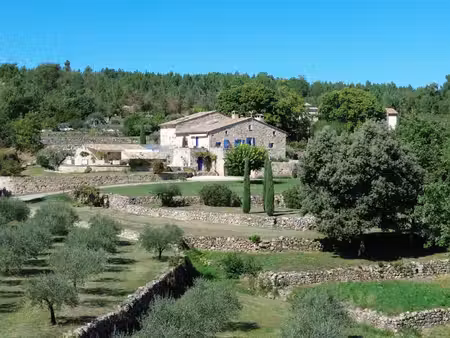 mas en pierre rénové avec dépendances et piscine