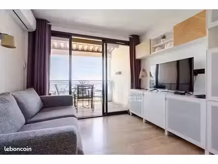 cannes t2 vue mer/clim/piscine/garage