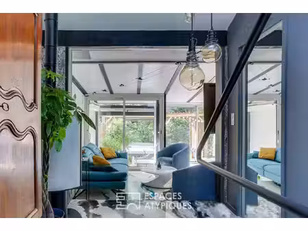 villa patio contemporaine avec spa en lisière de forêt