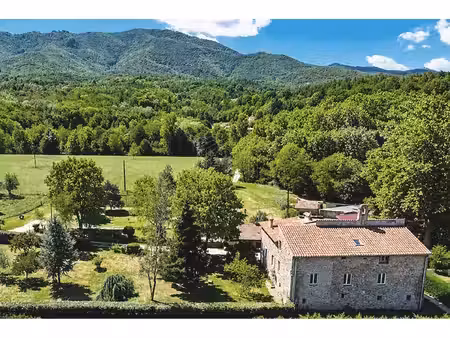 propriété de caractère sur 4 5 hectares avec rivière  sources  piscine et dépendances