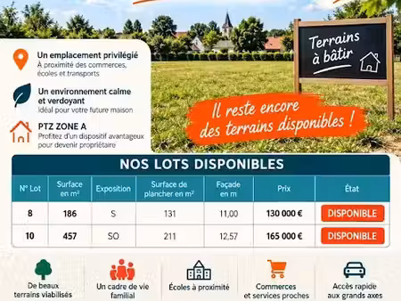 vente terrain 186 m² à quincy-voisins (77860)  126 000 €