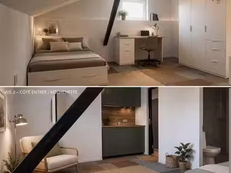 studette dans grande maison de ville