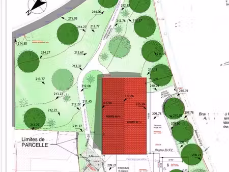1400 m2 terrain avec pc accordé