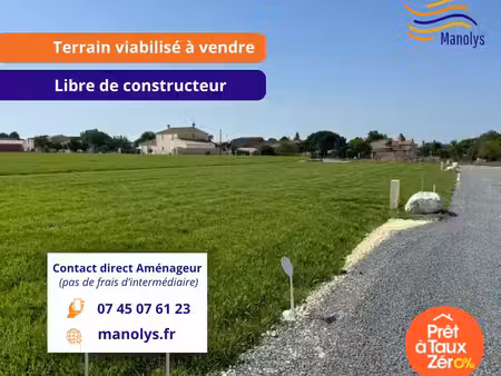 vente terrain 300 m² marennes-hiers-brouage (17320)