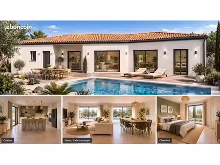 rare maison contemporaine neuve 107 m² avec 3 chambres et suite parentale sur terrain 584 