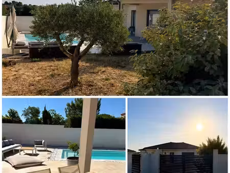 maison contemporaine avec piscine et terrain arboré de 800 m² à bizanet