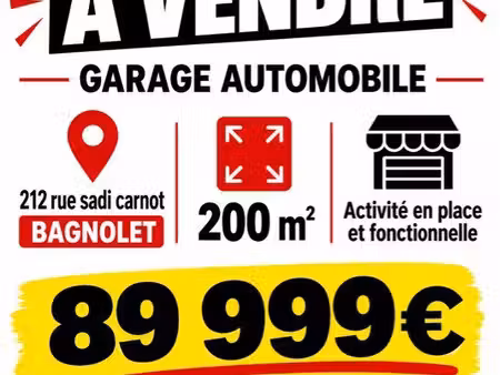 fond de commerce garage automobile