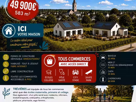 trévières grands terrains à bâtir