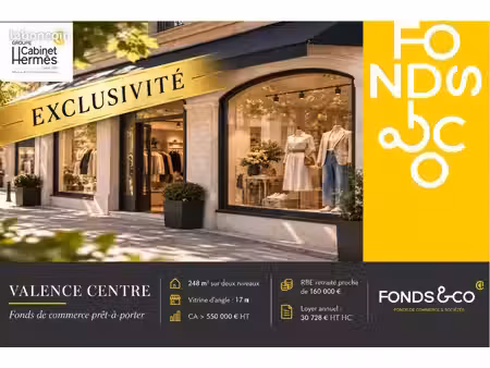 fonds de commerce prêt-à-porter 248 m²