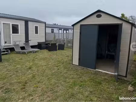 à vendre – propriété avec mobil-home récent et terrain privatif – accès direct plage – le 
