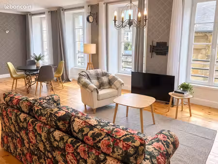 t2 meublé 52 m² – morlaix centre – cabanon privatif