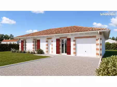 maison landaise 3 chambres + bureau sur terrain de 726 m²