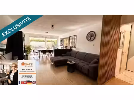 exclusivité – kembs loechlé | magnifique f4 en rez-de-jardin (94 m²) avec terrasse  garage