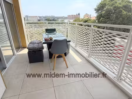 nice vauban  3 pièces récent de 60 50 m2 + terrasse sud 14 m2  parking s/sol avec borne...