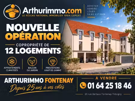 vente appartement 2 pièces 45 m2 à fontenay-trésigny