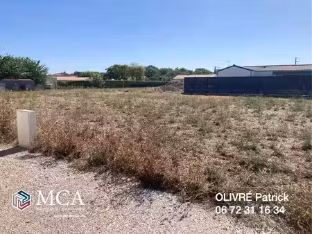 vente terrain 611 m² rouffiac (17800)