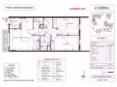 appartement t3 70m² - pont-sainte-maxence - 7280 3 1 175