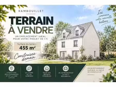 rambouillet – terrain à bâtir de 455 m²