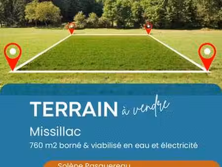 vente terrain à missillac (44780) : à vendre / 760m² missillac