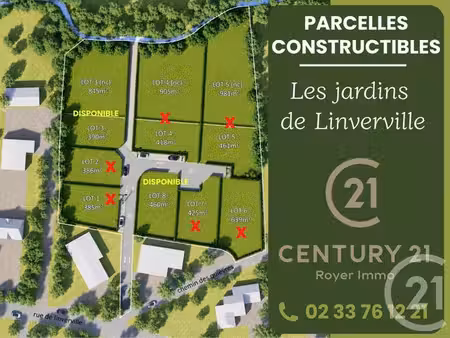 terrain à vendre - 460 m2 - gouville sur mer - 50 - basse-normandie