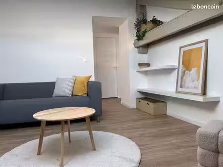 t3 meublé étudiant 45 m² – climatisation réversible – refait à neuf – 580 cc saint-étienne