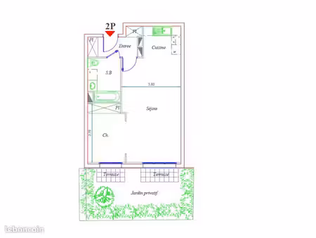 appartement 2 pièces 49 m²