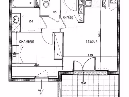 t2 avec terrasse et 2 parkings à louer tournefeuille