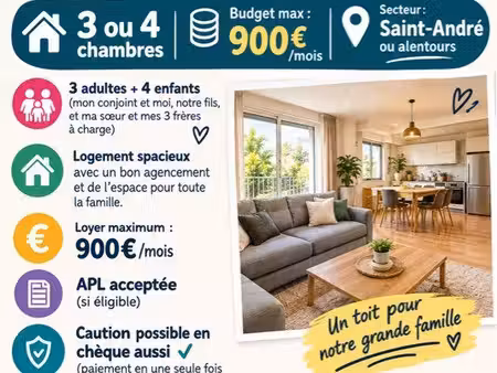 recherche urgent maison ou appartement