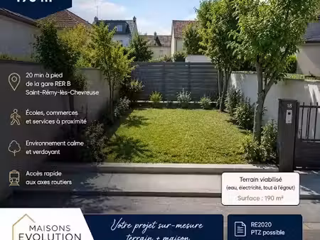 vente terrain 190 m² à chevreuse (78460)  180 000 €