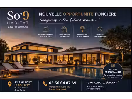vente terrain 2000 m² à pessac (33600)  335 000 €