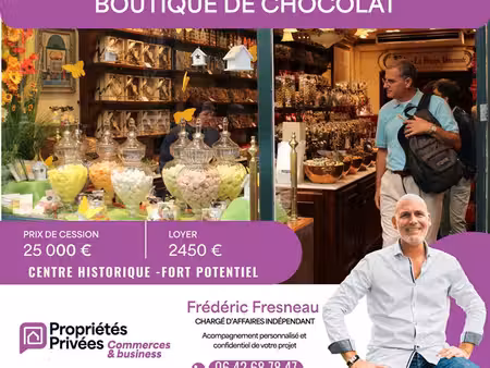 secteur vannes - chocolaterie  emplacement commercial recherché