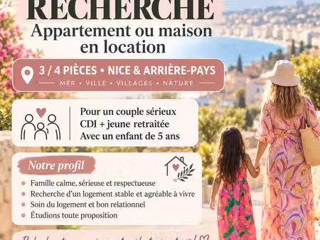 echerche appartement ou maison f3 / f4 – nice et alpes-maritimes – travaux acceptés