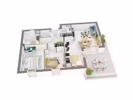 location appartement 3 pièces 66 m² à saint-paul-lès-dax (40990)  817 €