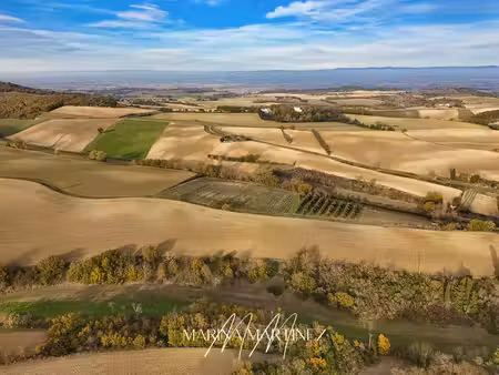 terrain plat et arboré avec vue exceptionnelle secteur bram-castelnaudary