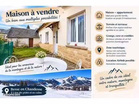 2 maisons à vendre à besse