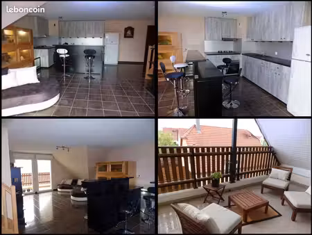 kirchheim  f4 duplex au calme avec garage  parking et cave