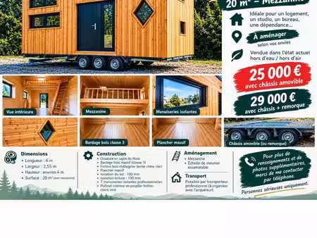 particulier vend tiny house / maisonnette bois