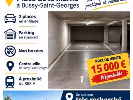 vente parking en enfilade au deuxième sous-sol