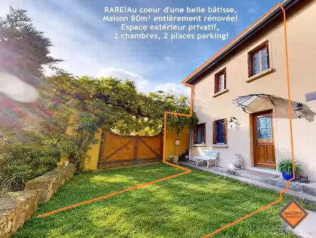 rare! maison 75m2 sans travaux à prévoir! terrain privatif 