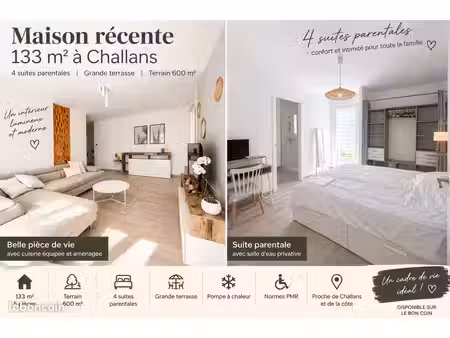 maison récente 5 pièces de 137 m² à challans